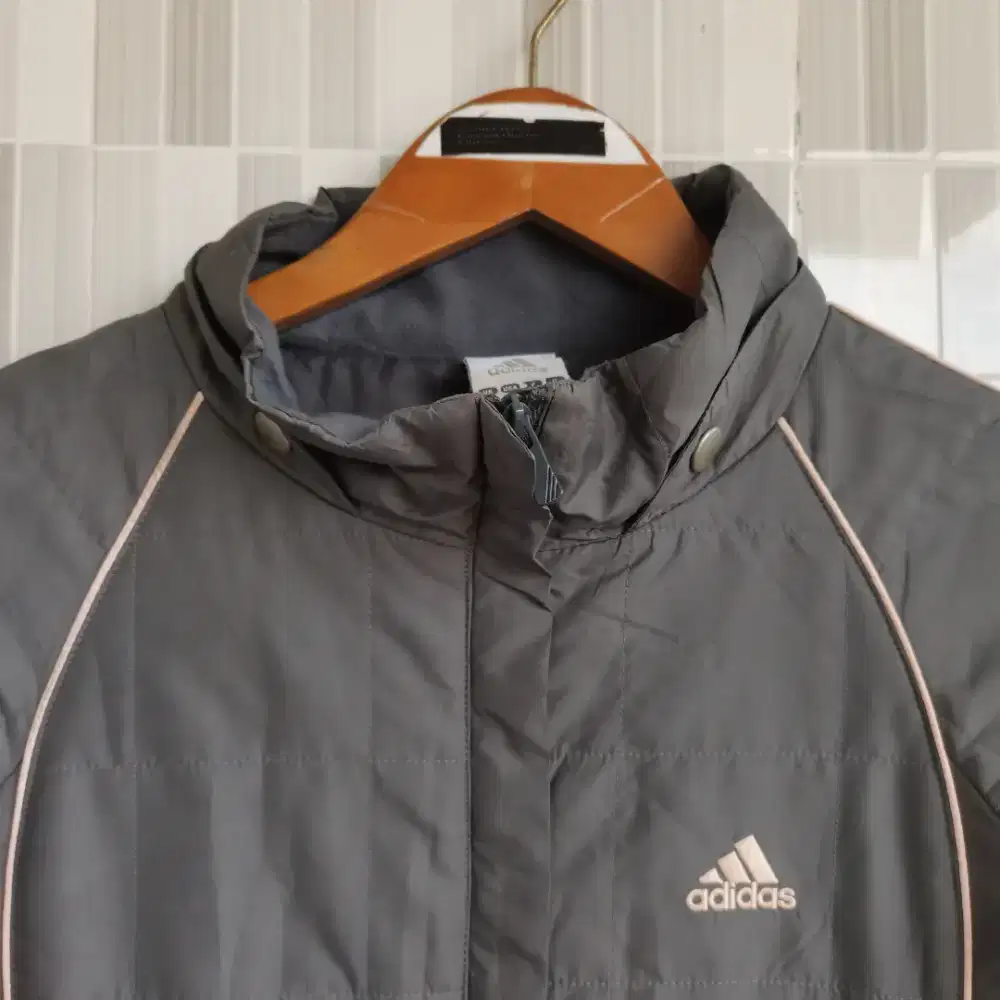 644. JAKET BULANG ZIIP LENGAN PANJANG WARNA ABU  SIZE L  PRELOVED