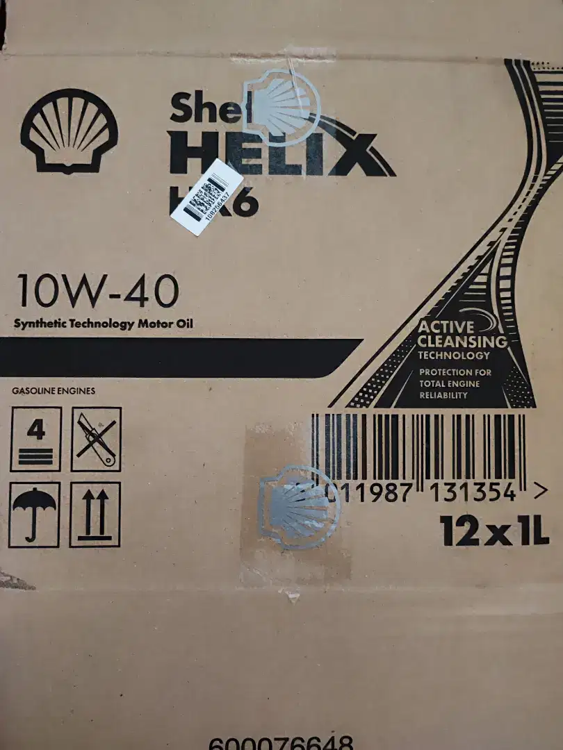 Kardus Shell Literan 4 buah ASLI Kondisi 99% Mulus
