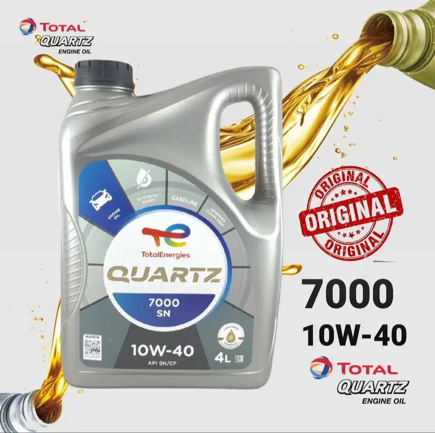 Total Quartz 7000 10W40 Oli untuk Semua Mobil Bensin