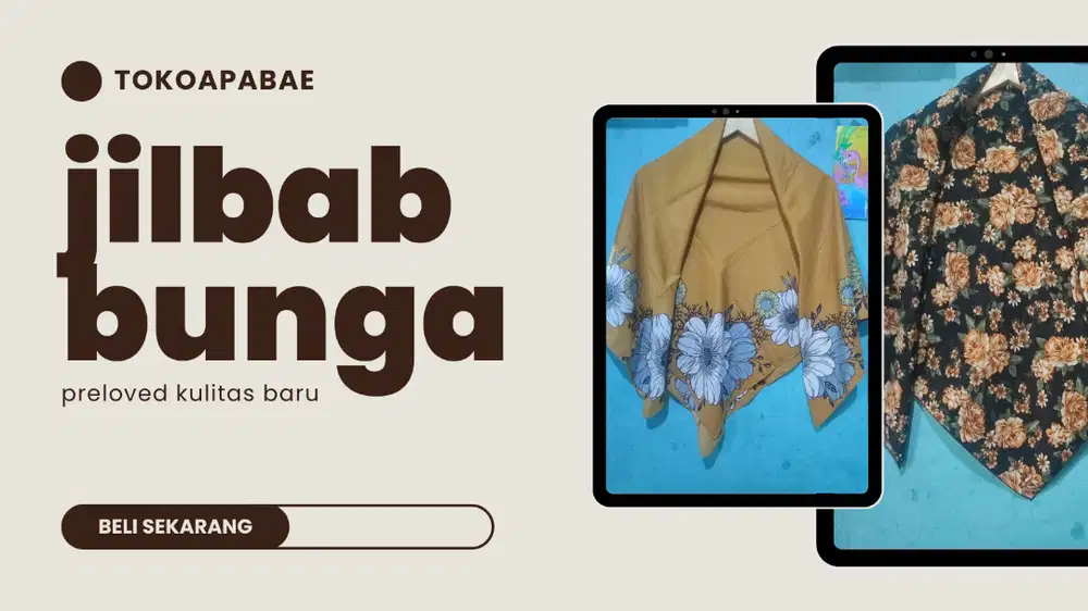jibab dan kerudung bunga