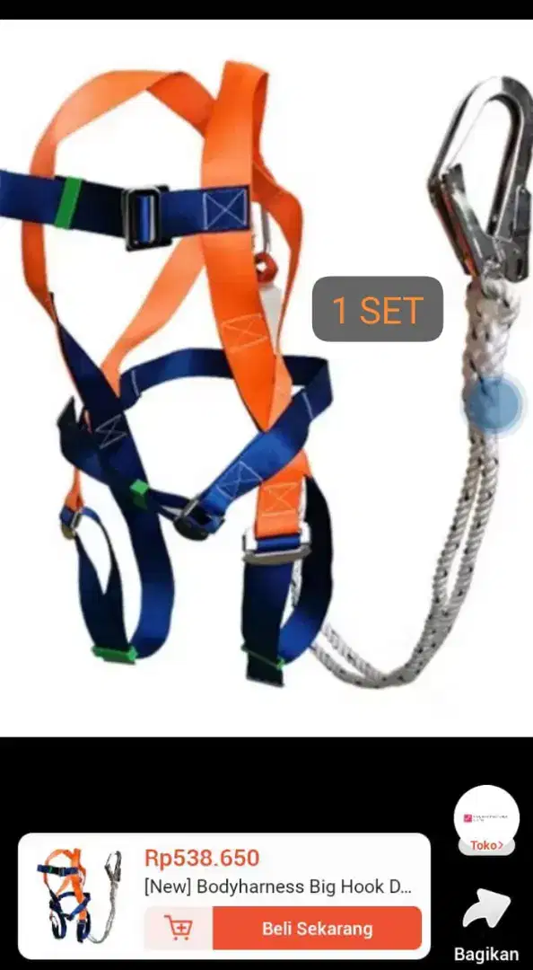 Body Harness Big Hook Double Lanyard Absorbee