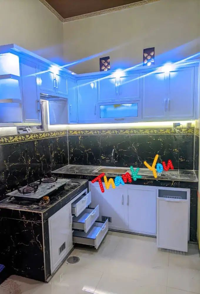 Kitchen set bahan aluminium acp anti rayap anti keropos kuat api