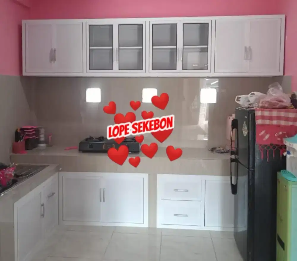 Kitchen set bahan aluminium acp anti rayap anti keropos kuat api