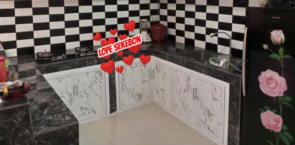 Kitchen set bahan aluminium acp anti rayap anti keropos kuat api