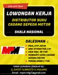 Lowongan Kerja Salesman Distributor Suku Cadang Sepeda Motor