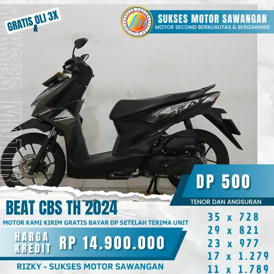BAYAR DP SETELAH TERIMA UNIT HONDA BEAT CBS TH 2024