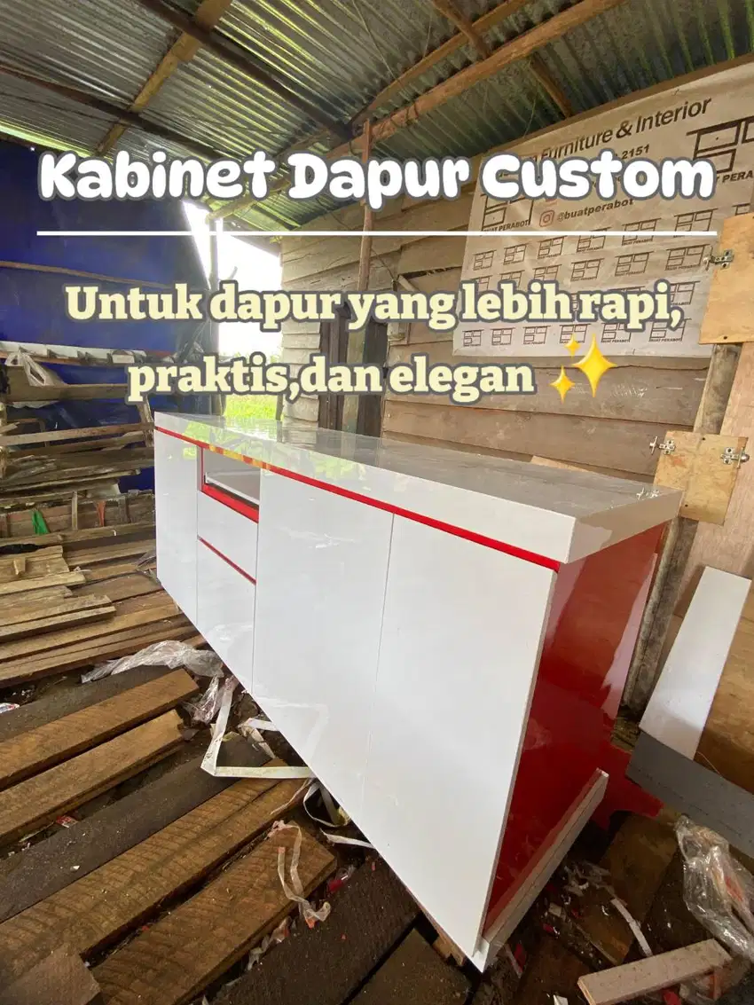 BUFFET KITCHEN MINIMALIS/LEMARI DAPUR FUNGSIONAL/KITCHEN SET MINIMALIS