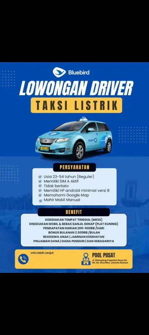 Driver Bluebird pool warung buncit
