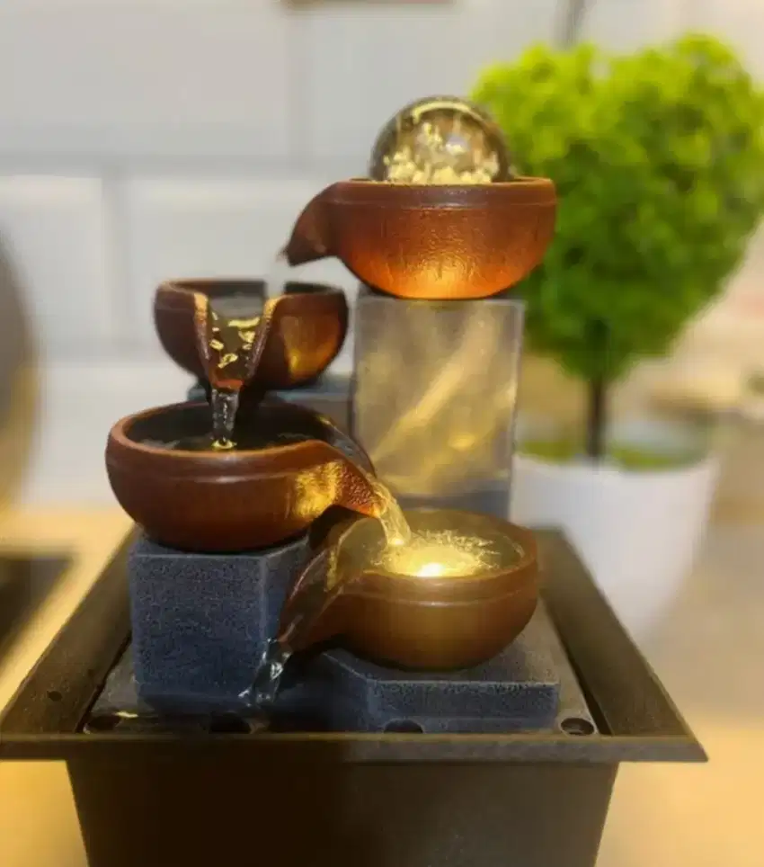 Air Mancur Mini Waterfall Fountain Pajangan Meja Dekorasi Rumah