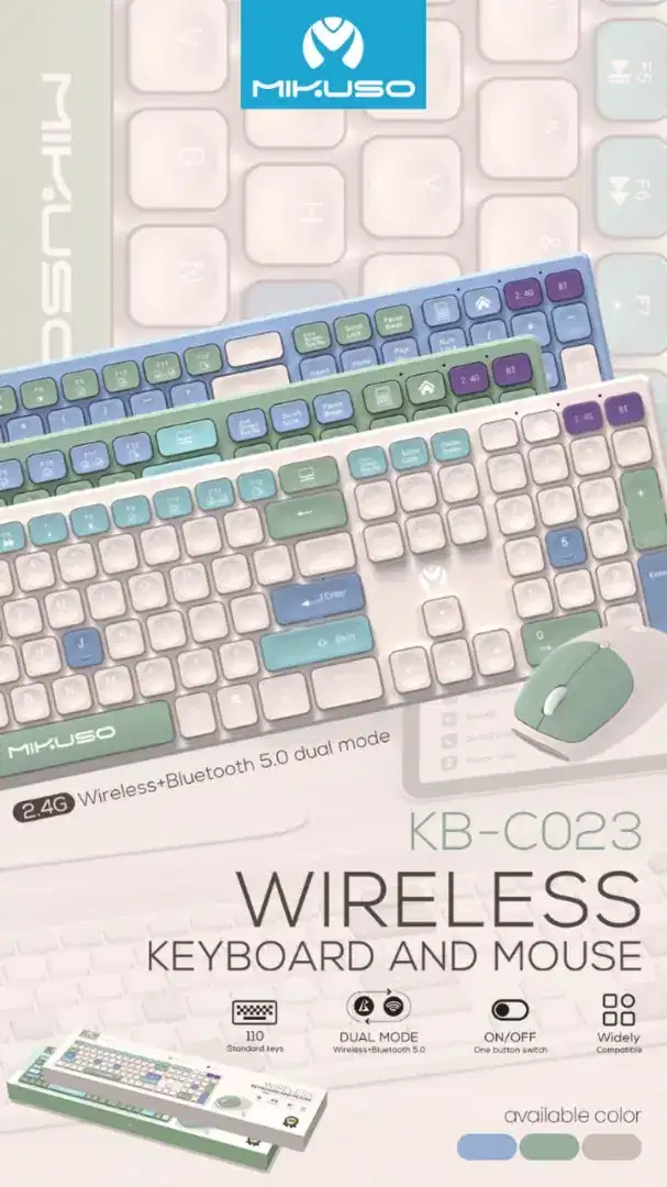 Keyboard mikuso wireless bluetooth