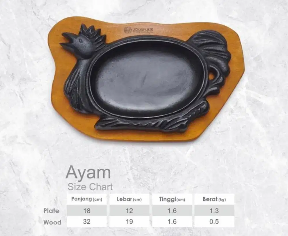 Hot Plate Steak Ayam atau Hotplate Model Ayam Lengkap Pisau Garpu