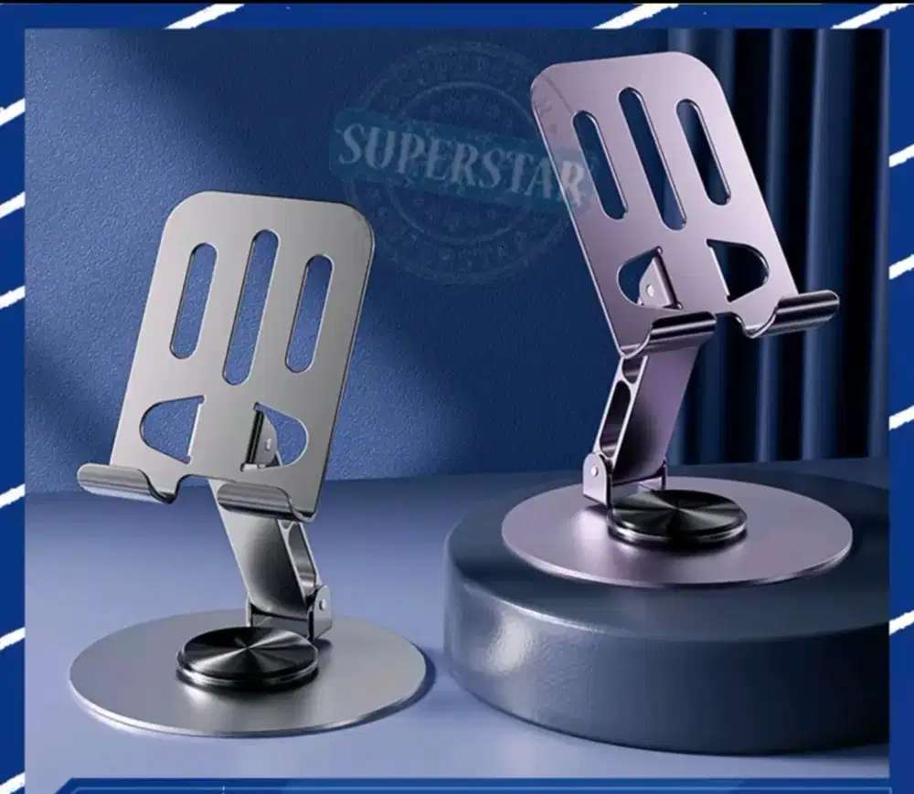 Holder HP Besi Metal Rotasi 360 Derajat Besi Phone Stand