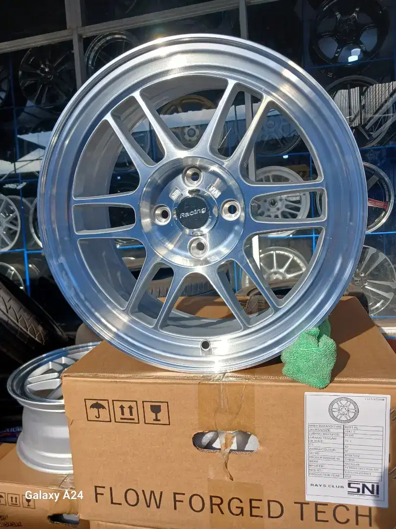 Enkei rpt1 ring 16 lebar 7 pcd 4x100 ET 42 silver polish