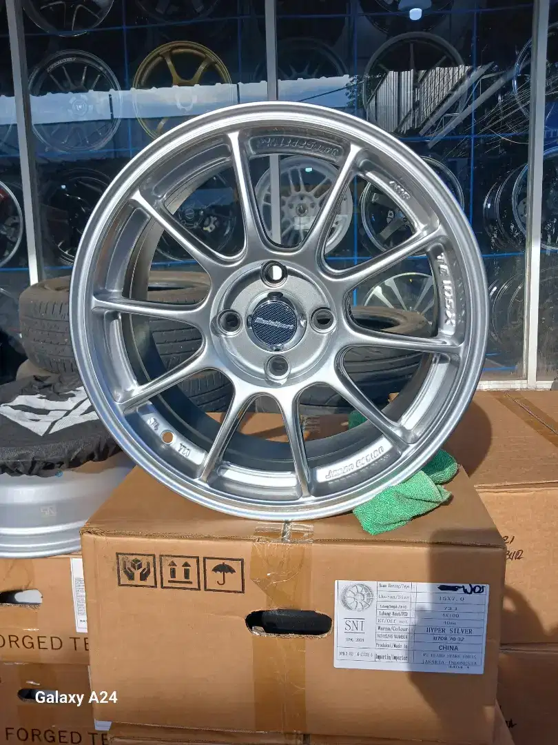 Wedssport tc105x ring 15x7 pcd 4x100 ET 40 brio calya