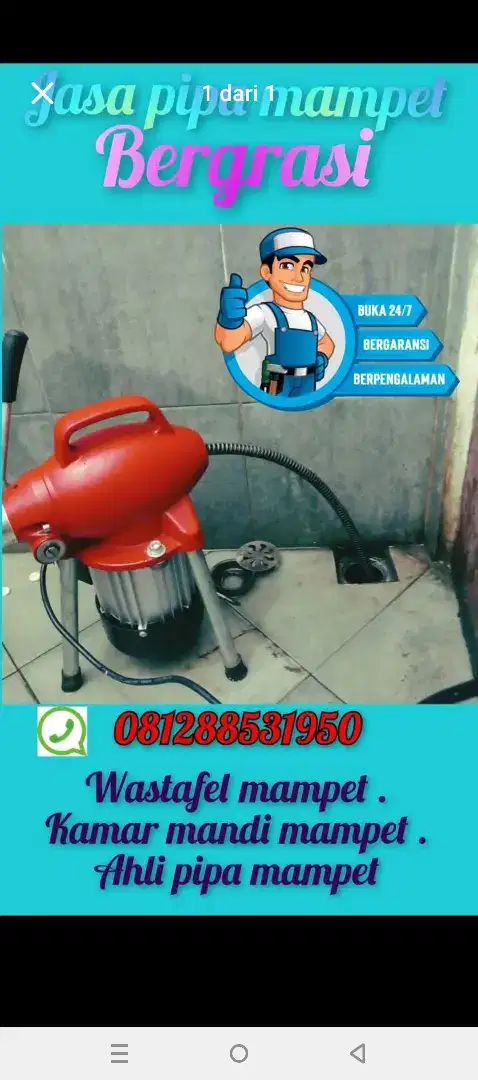 Jasa pipa mampet  . Kamar mandi mampet . wastafel mampet . WC mampet