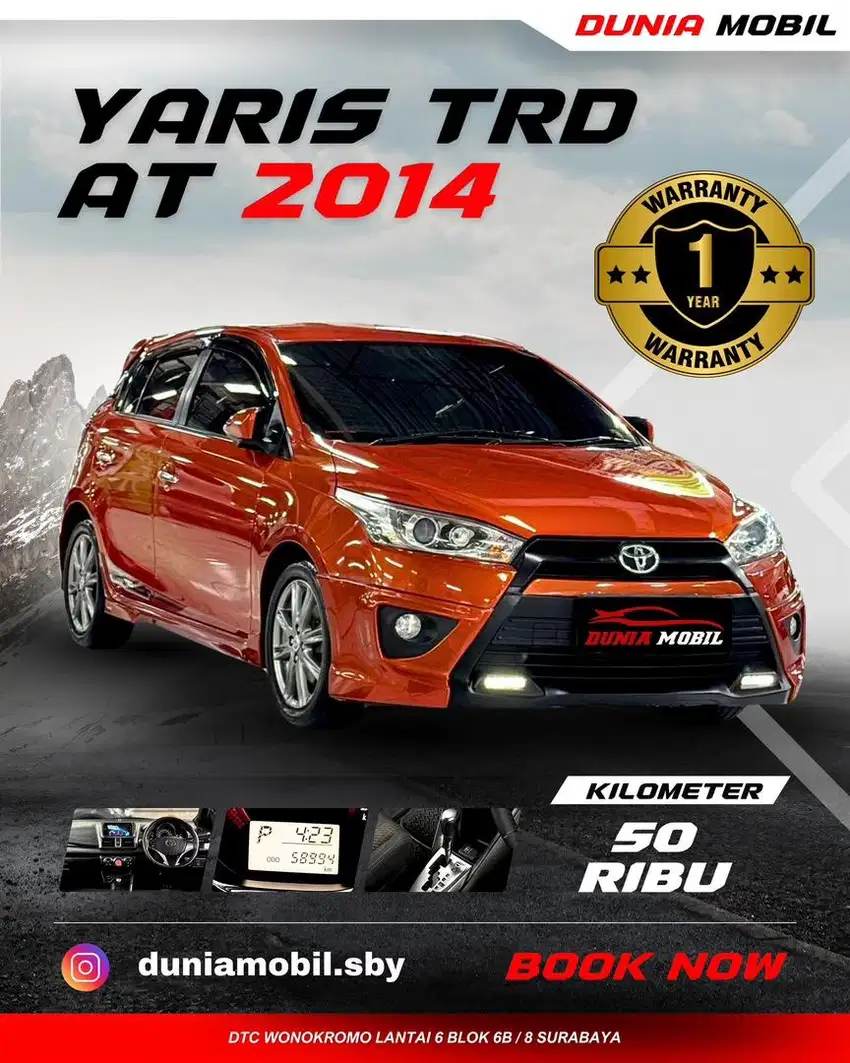 KM 50 rb Yaris TRD 2014 / 2015 Kondisi Seperti Baru