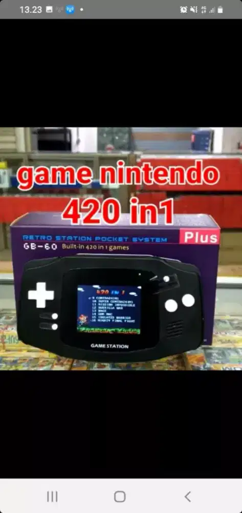 Jual game boy-60 metro station pocket system built-in 420 in 1 games