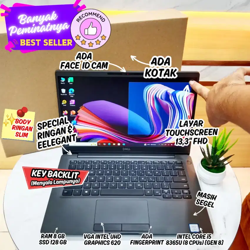 DELL Latitude 7300 CORE I5 GEN 8 LAYAR 13.3 TOUCHSCREEN MULUS