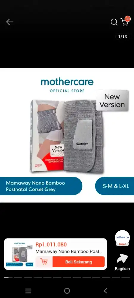 MAMAWAY nano bamboo L-XL