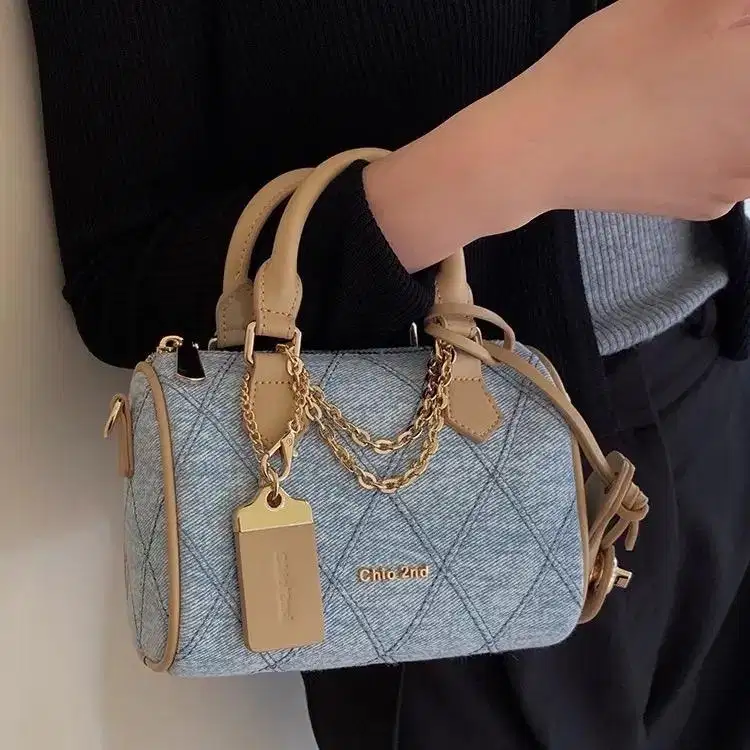 [New] Chio 2nd Mini Denim Duffle Bag