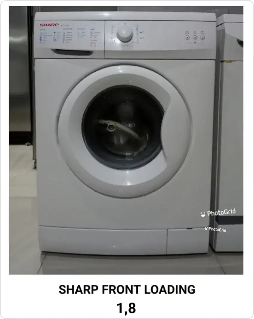 MESIN CUCI FRONT LOADING MERK SHARP