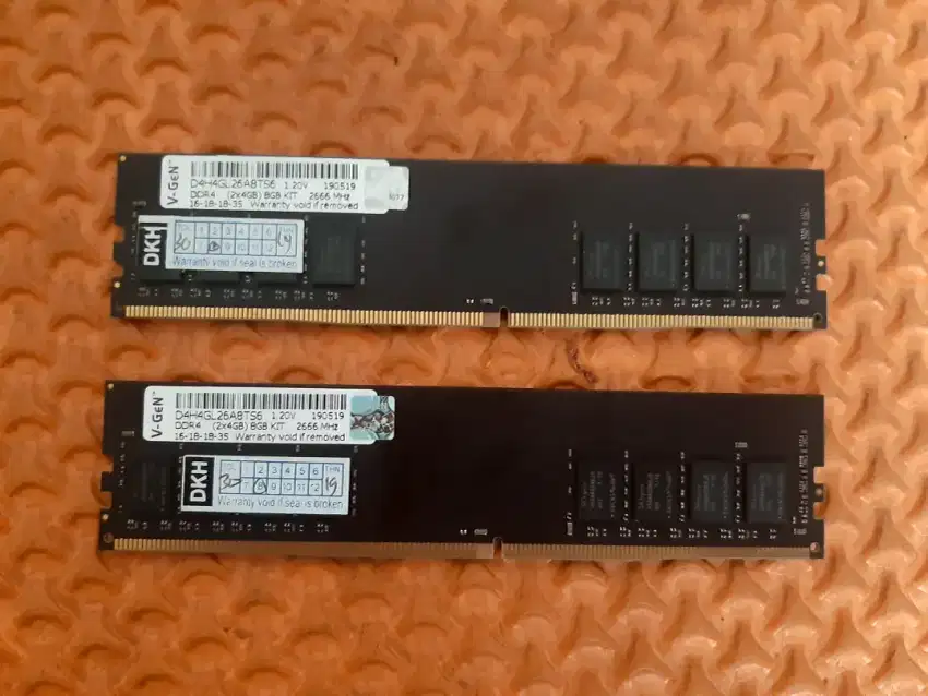 Ram vgen 8gb kit (4gb x 2) ddr4 2666mhz