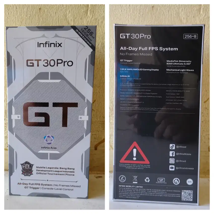 Infinix gt 30 pro 8/256 garansi resmi
