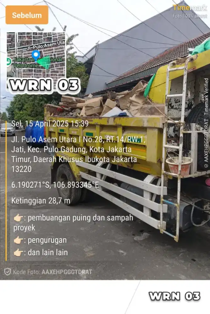 Tanah merah campur pengurugan urug buang puing sampah urugan puing
