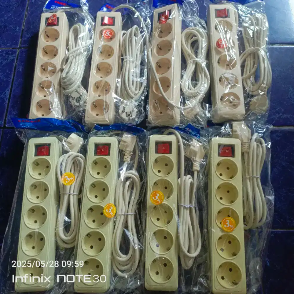 Colokan 5 lubang panjang kabel 5 meter