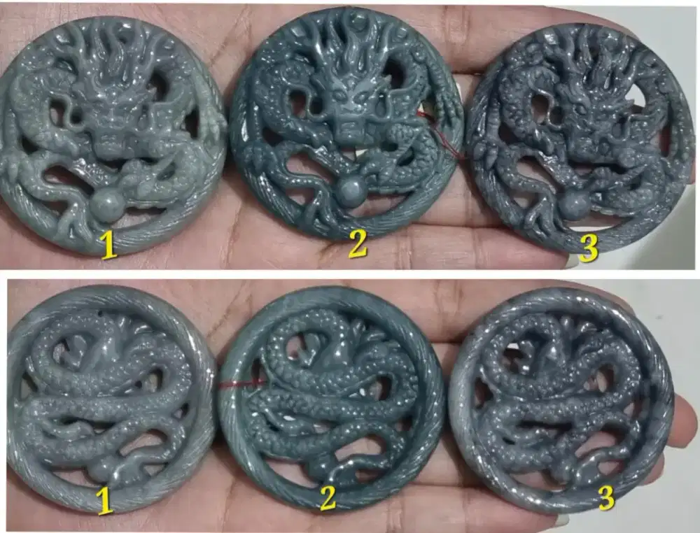 Liontin giok guatemala ukiran naga. Harga per pcs ada sertifikat.
