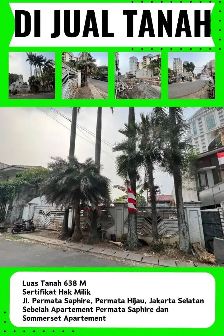 JUAL BU TANAH STRATEGIS DEKAT APARTEMEN JAKSEL!!