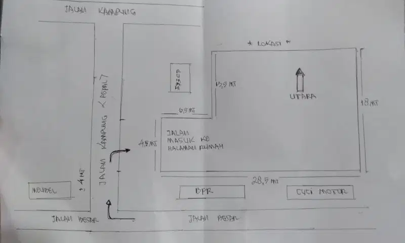Tanah SHM  strategis  di Jl. Paulan Timur Colomadu