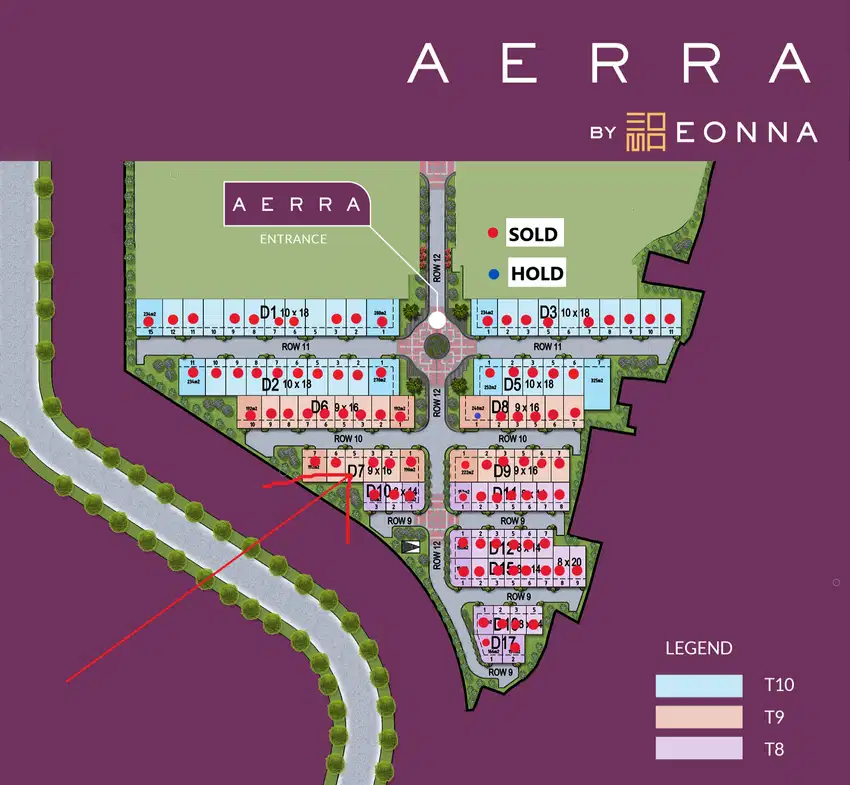 Tinggal 1 unit Cluster AERRA At EONNA BSD Bagus Hadap utara Free DP
