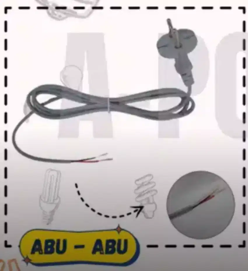 Kabel Listrik panjang 2300cm cocok untuk alat pijat elektrik