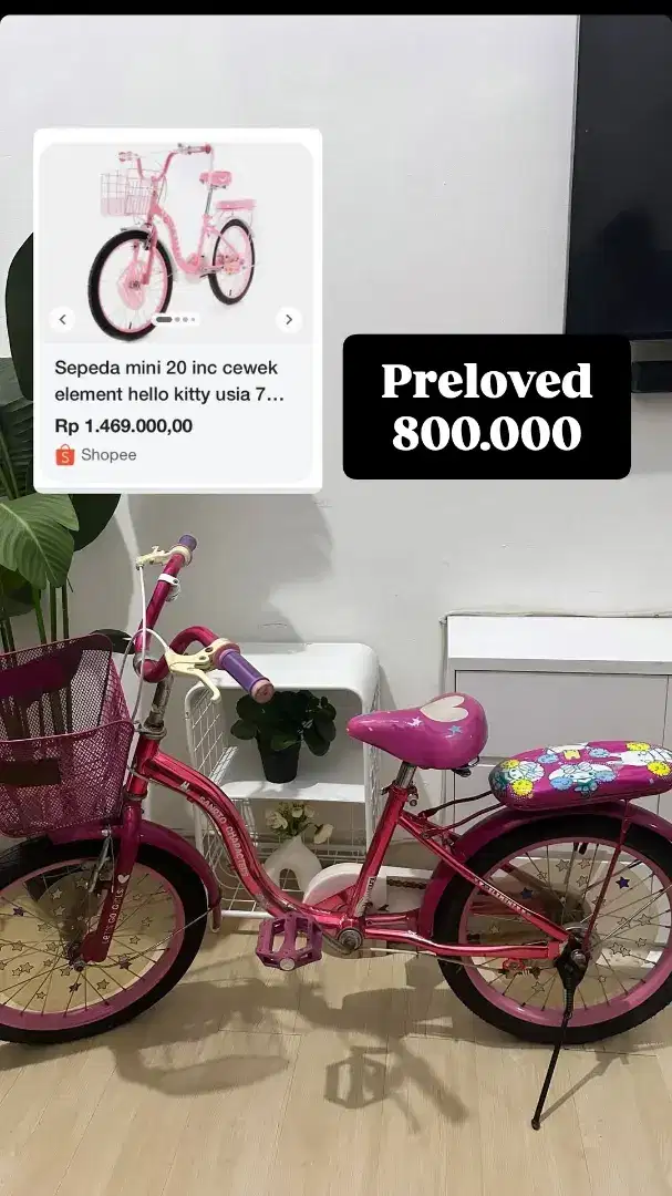 Preloved Sepeda Anak Hello Kitty