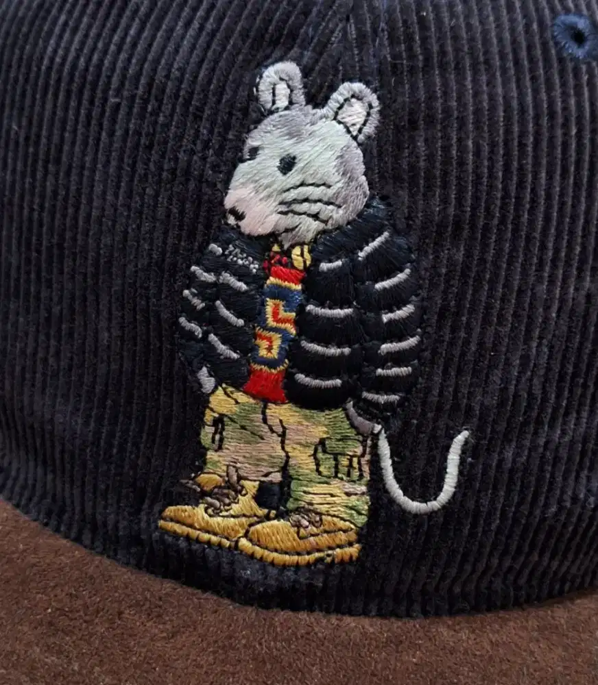 Topi vintage stussy rat cap corduroy rare item second original unik