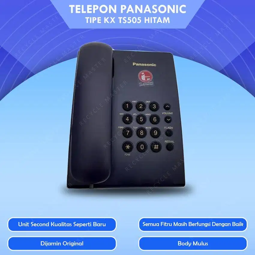 Telepon Panasonic Tipe KX TS 505 Hitam Second