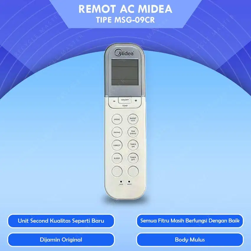 Remot AC Midea Tipe MSG-09CR Second