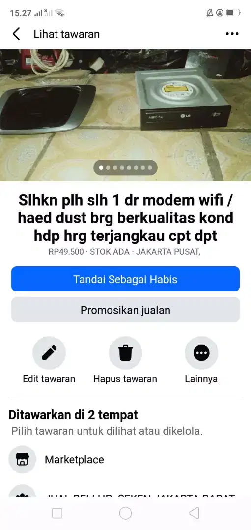 Slhkn plh slh 1 dr modem berkualitas/sblh nya kond normal murah cpt