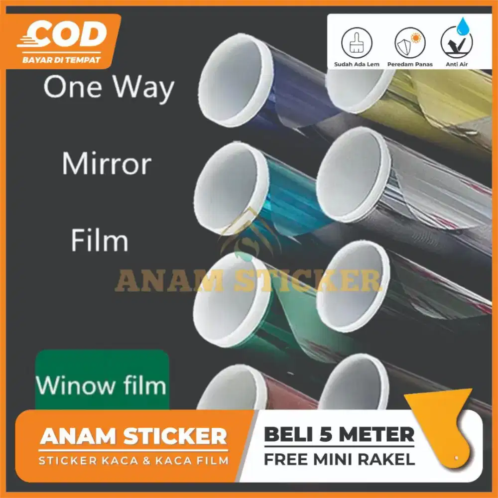 Stiker kaca dan kaca film rumah ruko kantor