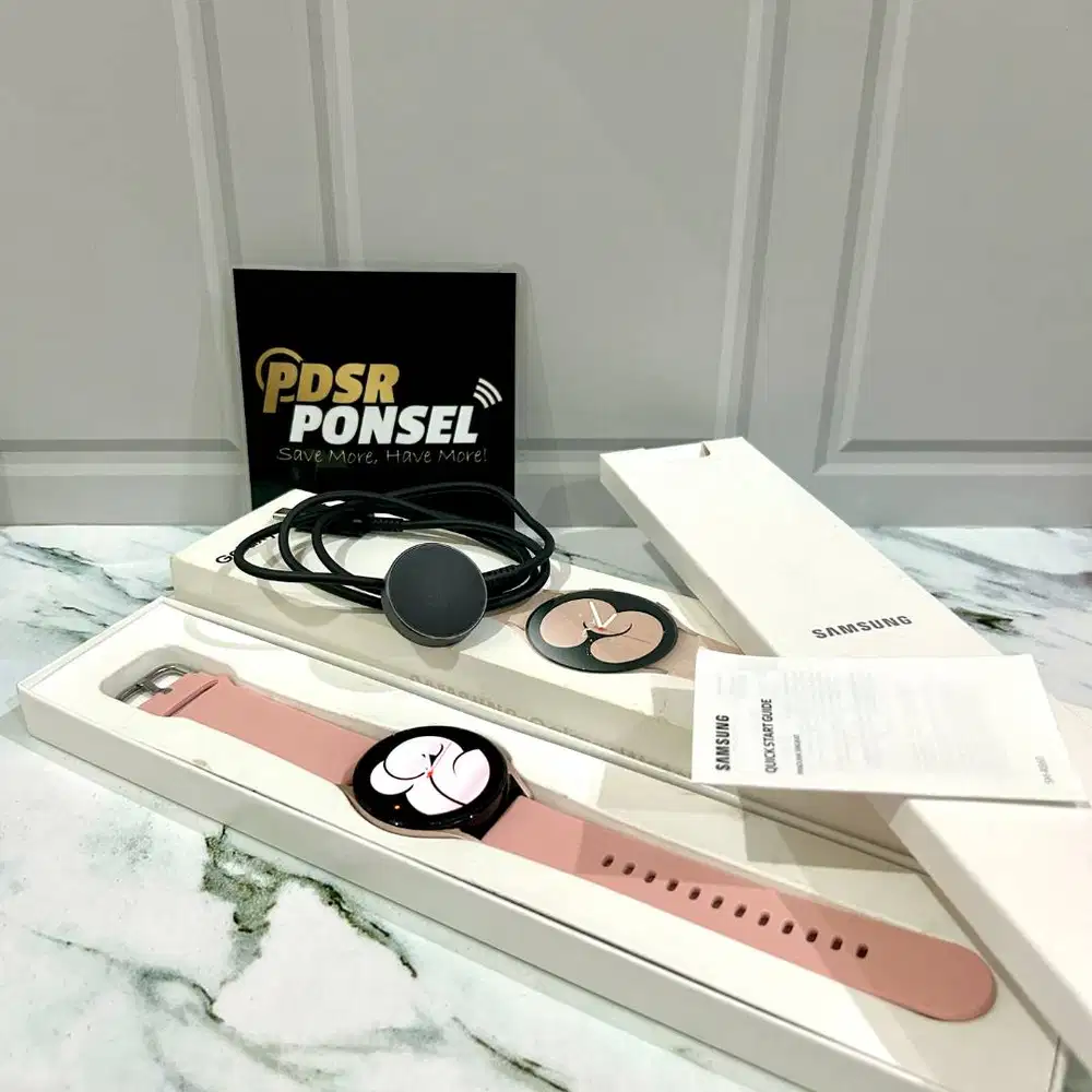 Samsung Galaxy Watch 4 Pink 40mm Fullset ex Resmi SEIN