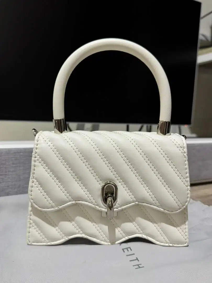 Charles and keith micro bag white