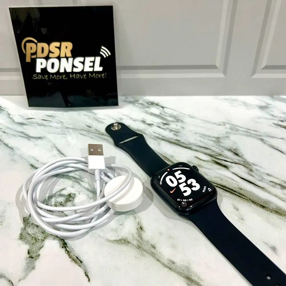 APPLE WATCH SERIES 7 45MM GPS MIDNIGHT UNIT DAN CHARGER MINUS