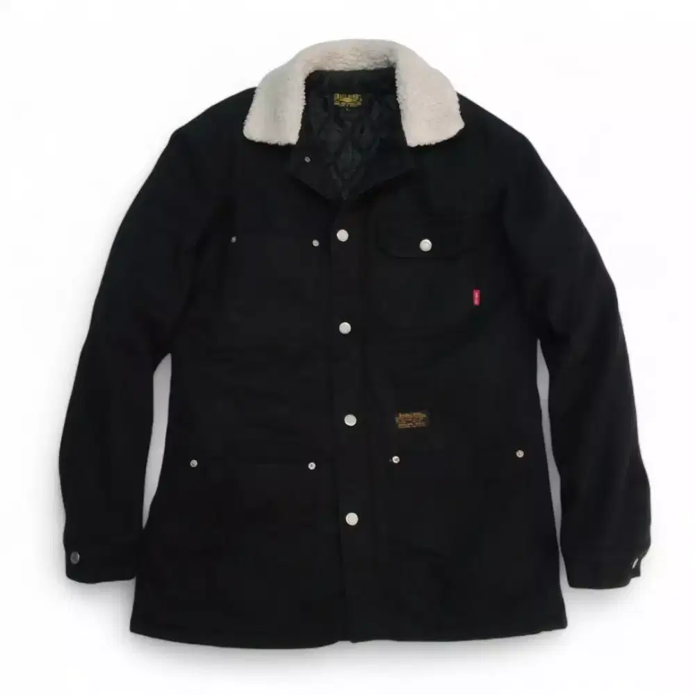 SMALL BIRD'S UNION MADE Canvas Outer Jacket Dark Black