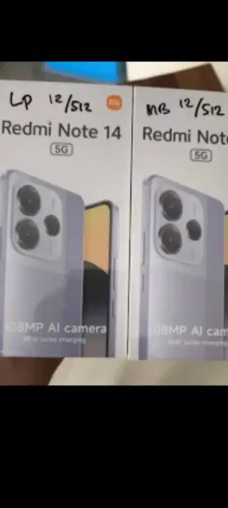 Xiaomi redmi note 14 5G 512gb ram 12gb dan8/256 resmi