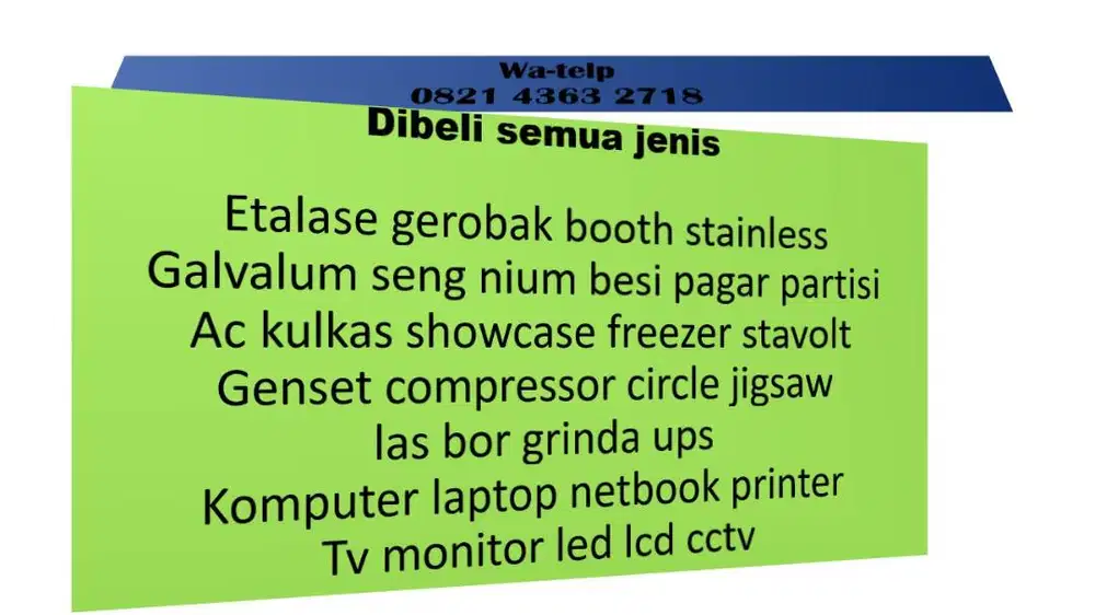 kulkas 2 pintu dan ac kita beli dan boronga