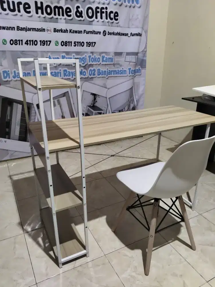 Promo Set Meja Kursi Belajar Warna Putih