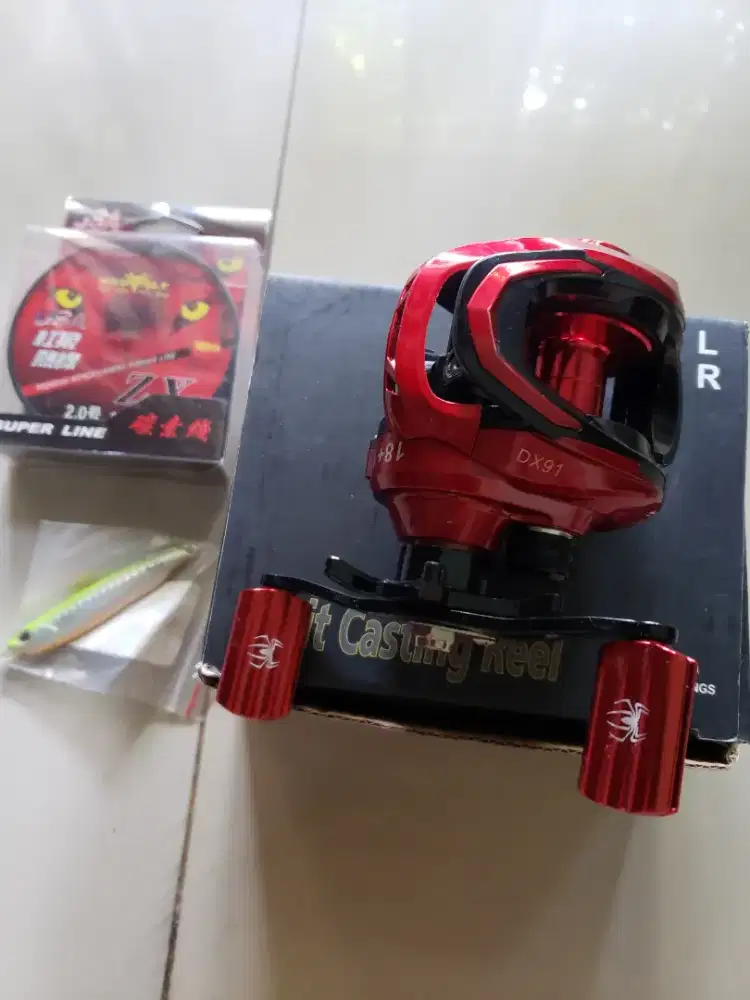 Reel Casting Spider Red DX91 bearing 18+1 Limited Langka