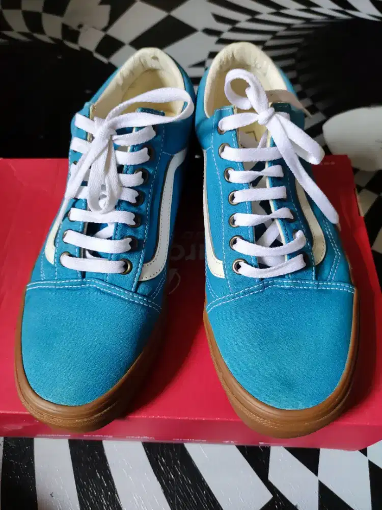 Sepatu Vans Old Skool Mediterania blue Original