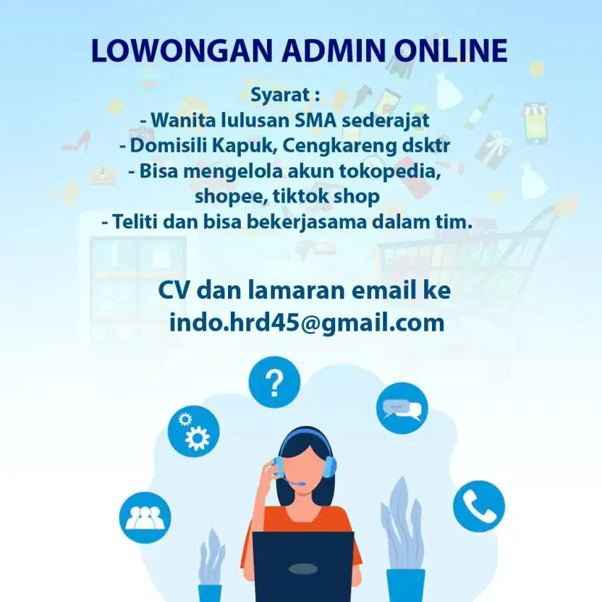 Lowongan Admin toko Online